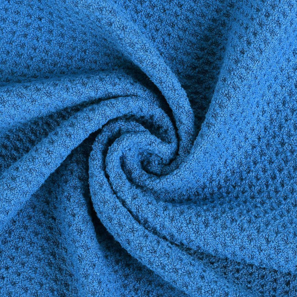 Tri-Fold Golf Towel | 16" X 24" | Premium Microfiber Fabric | Waffle Pattern | with Heavy Duty Carabiner Clip | for Men and Women (Blue)