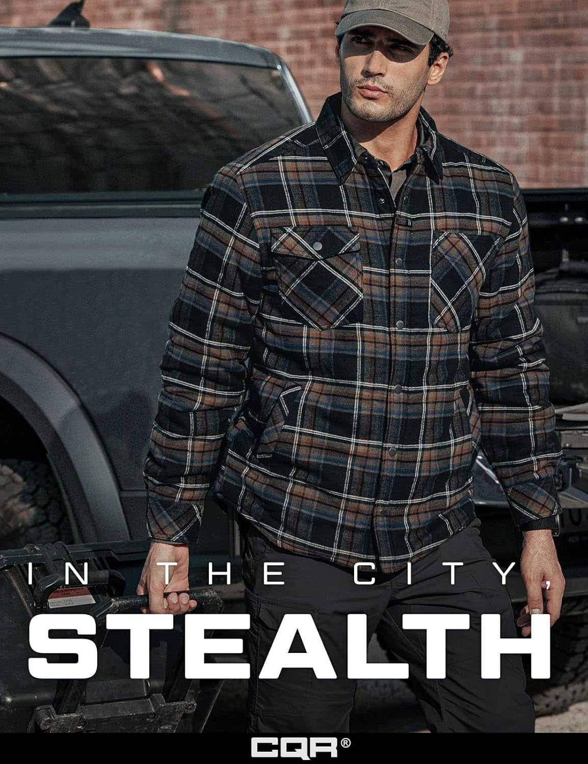 Men'S Sherpa Lined Cotton Flannel Shirt Jacket, Long Sleeve Warm Winter Outdoor Plaid Button up Jacket Coat with Pockets